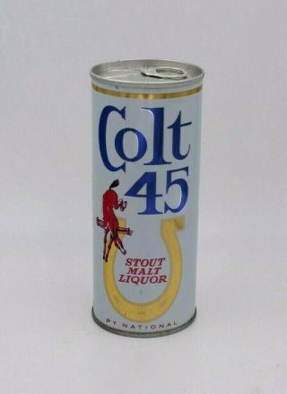 Very Colt 45 Stout Malt Liquor 16oz Pull Tab From National,  Bottom Opened