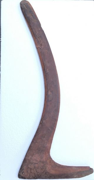 Very Old Warramunga Hook Boomerang Nth Central Australia : Aboriginal