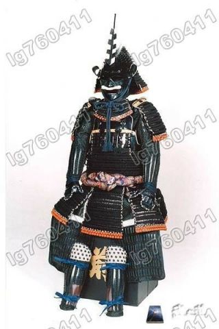 Japanese Iron & Silk Rüstung Art Wearable Samurai Armor Suit Black