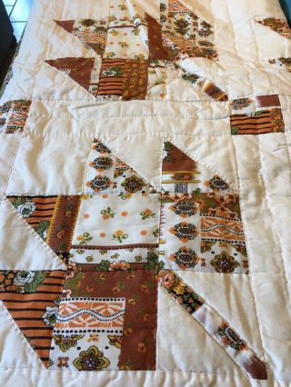 Vintage Quilt Hand - Made,  Twin 71 " X 95 ",  1976