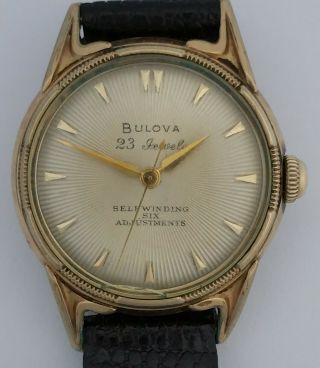 Long 23j Art Deco Automatic Mens Bulova Vintage Wrist Watch To Fix