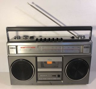 Vintage Sony Cfs - 55 Boombox Am Fm Cassette Player Radio