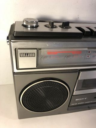 Vintage Sony CFS - 55 Boombox Am Fm Cassette Player Radio 3
