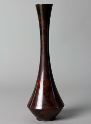 Japanese Signed Bronze Vase By Takahashi Keiten T48