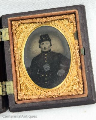 Thermoplastic - 1/9 Plate Geometric Case - Tintype - Civil War Soldier - (3 - 342) 6