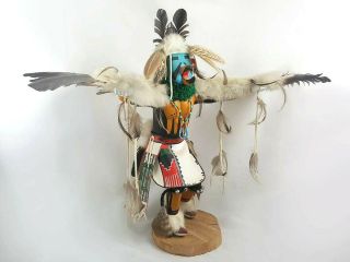 Vtg Henry Sloan Navajo Eagle Dancer Kachina Authentic Arizona Cottonwood 16 X 23