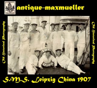 China East Asian Fleet S.  M.  S.  Leipzig Scene On Board - Orig.  Photo ≈ 1907