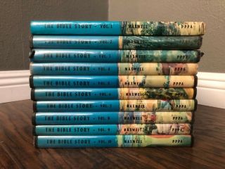 The Bible Story Volumes 1 to 10 Hardcover ARTHUR MAXWELL Vintage 1950 ' s 2