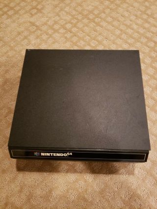 Official Nintendo 64 N64 24 Game Cartridge Storage Case Vintage Black