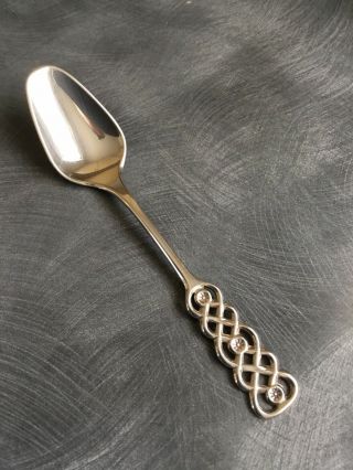 Solid Silver Hallmarked Celtic Style Spoon David Anderson Circa 1960