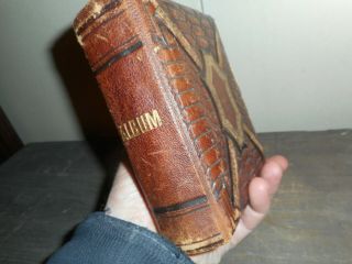 Antique Miniature Photo Album W/ 18 Images Of Which 10 Are Tintype