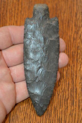 Outstanding Archaic Dover Chert Pickwick Lauderdale Co,  Alabama 4.  7/8 X 1.  5