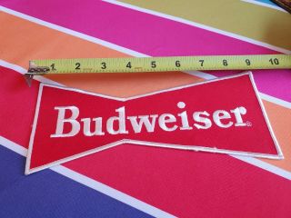 Vintage Budweiser Bow Tie Embroidered Patch - Large 9x4 back patch 2