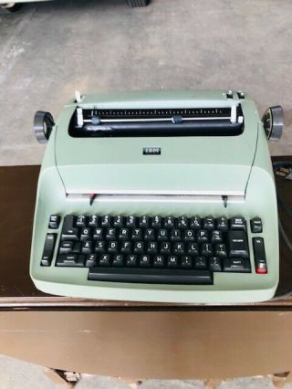 Vintage Ibm Selectric I Typewriter Green With Cover