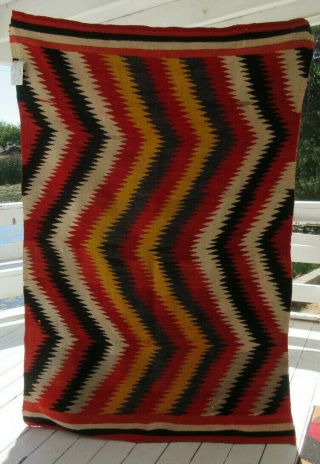 Old Navajo Transitional Eye Dazzler Rug With Doc - - Nr