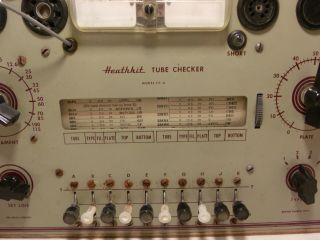 Vintage Heathkit Model TC - 2 Tube Checker/Tester in Wood Case. 3
