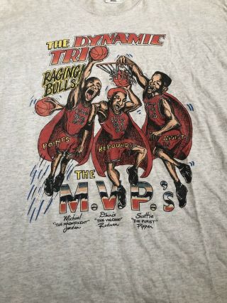 Vintage 1998 Nba Chicago Bulls Caricature T - Shirt Size Xl Michael Jordan Rodman