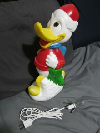 Vintage Disney Donald Duck Blow Mold Christmas With Cord