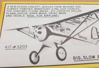 NIB Vintage Flyline Models Megowcoupe RC R/C Airplane Kit.  NEVER STARTED 3