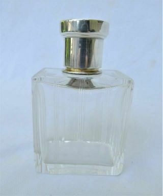 Vintage Continental European Art Deco 925 Sterling Silver Crystal Perfume Bottle