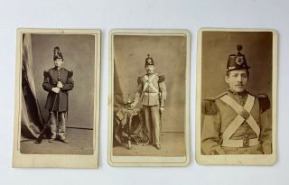 Armed Civil War Cdv Photos 55th Ny State Volunteer Infantry Bowery Studio 1860s