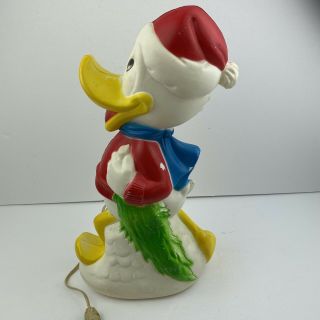 Vintage Disney Donald Duck Blow Mold Christmas With Cord 15 