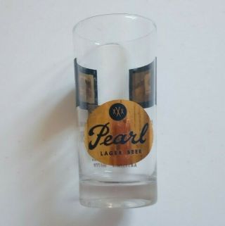 Vintage Pearl Lager Beer Glass San Antonio Texas Man Cave Brewery