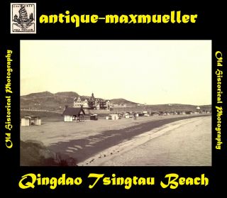 青島市 China Qingdao Tsingtau Beach Overview - Orig ≈ 1906 Good Size
