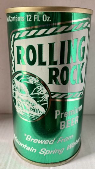 Rolling Rock 12oz Pull Tab Beer Can Latrobe Brewing Latrobe,  Pa B/o