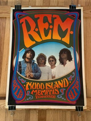 Vintage Rem Mudd Island Poster 1986 Limited Litho Rick Griffin Randy Tuten Art