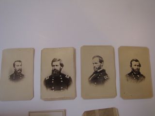 Civil War Photo Album,  4 Gererals,  Gem Type Soldier In Kepi,  Tom Thumb,  Post Mortom