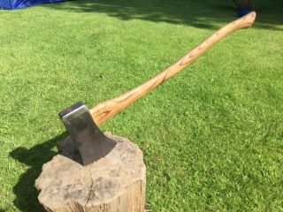 Craftsman Single Bit Axe Felling Vintage 30” Hickory Handle Made In The Usa