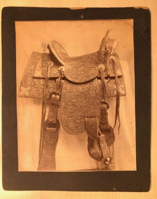 Early 1900s $10,  000 Saddle Made By Samuel D Myres In Texas (6.  5 " X8 ")