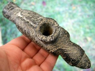 Fine 5 5/8 inch North Dakota Hopewell Bird Effigy Pipe Arrowheads Artifacts 3