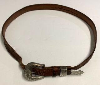 Vintage Edward H.  Bohlin Belt Buckle,  Tip & Loop On Chacon Belt,  Sz 42