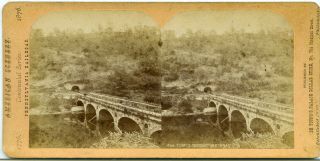 Stereoview Photo Blairsville Pa Canal Tunnel Aqueduct Pennsylvania Railroad View