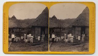 Large Group Natives In Chipigana Panama Central America By John Moran 1870s Sv
