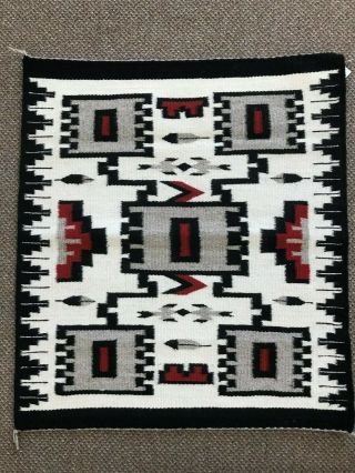 Navajo Rug Storm Pattern 24 " X28 " (native American Weaving) Hand Made