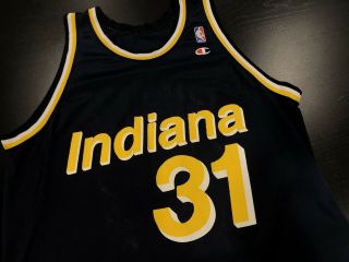 Vintage Reggie Miller Indiana Pacers Champion Nba Jersey Size 48