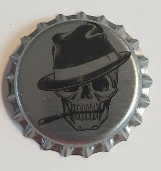 100 Silver Skull Home Brew Beer Bottle Caps Halloween Decoration Art Crafts