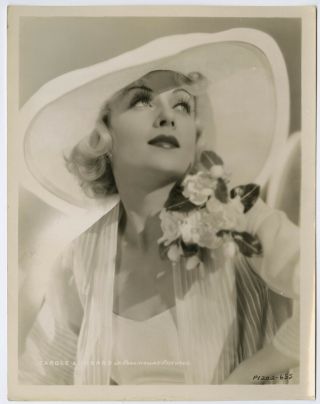 Exquisite Beauty Carole Lombard 1930s Art Deco High Glamour Photograph