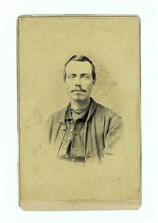 Civil War Cdv Photo 44th Indiana Infantry Union Soldier,  Lagrange In.  1860 