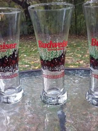 Vtg 1996 Budweiser Beer Clydesdale Holiday Pilsner 7 