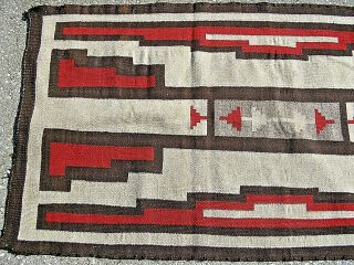Vintage Native American (navajo) Hand Woven Indian Rug 67 Inches By 37 Inches