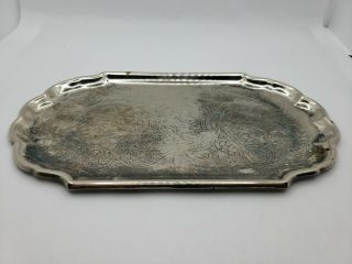 Vintage Leonard Silver Plate Serving Tray 8 " X4.  25 " Made In Italy