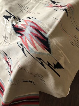 0ld Vintage Chimayo Rug Blanket 69 X 49”