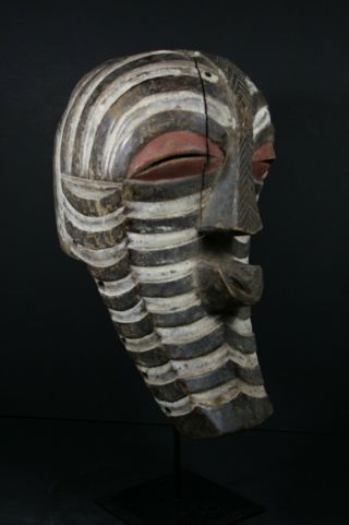 African Female Kifwebe Helm Mask - Songye Tribe - Dr Congo,  Tribal Art Primitif