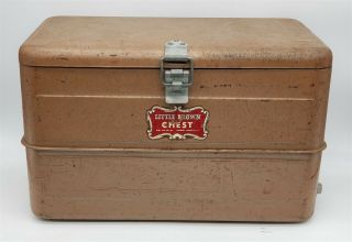 Lmas Little Brown Chest Vintage Cooler By Hemp And Co.  Macomb,  Ill