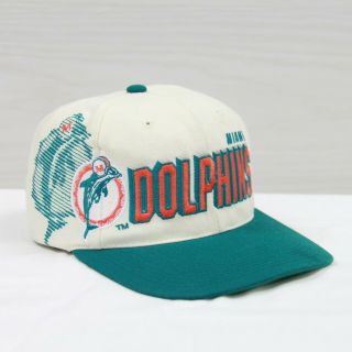 Vintage Miami Dolphins Sports Specialties Shadow Snapback Hat Cap Osfa 90s Nfl