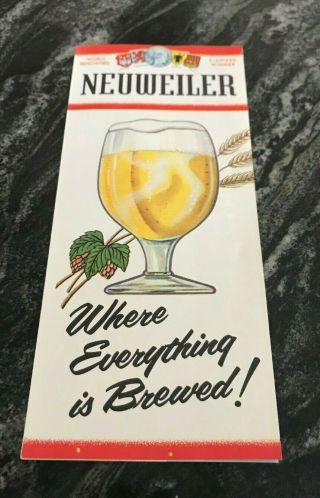 Vintage Neuweiler Beer Pamphlet / Booklet Can & Bottle Products Allentown Pa